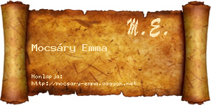 Mocsáry Emma névjegykártya